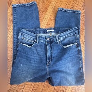 Good American Medium Blue Boot Cut High Rise Jeans